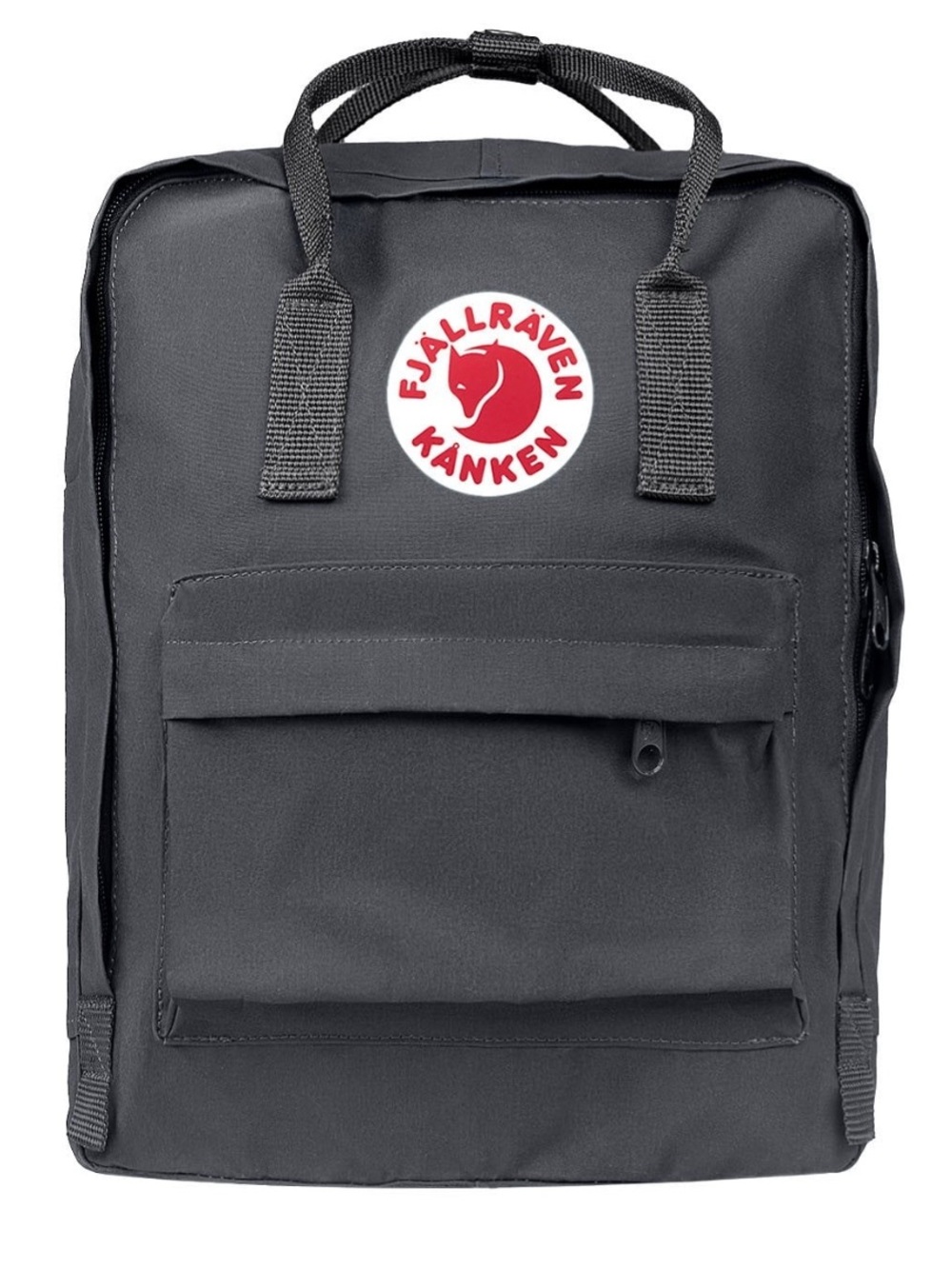 Fjallraven Kånken Backpack in Black with Red Logo